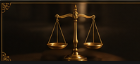 Scales of justice on books
